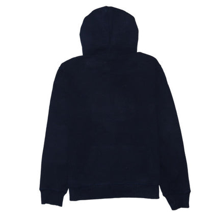 Napapijri Mens Blue Flag Embroidered Pullover Hoodie Size M