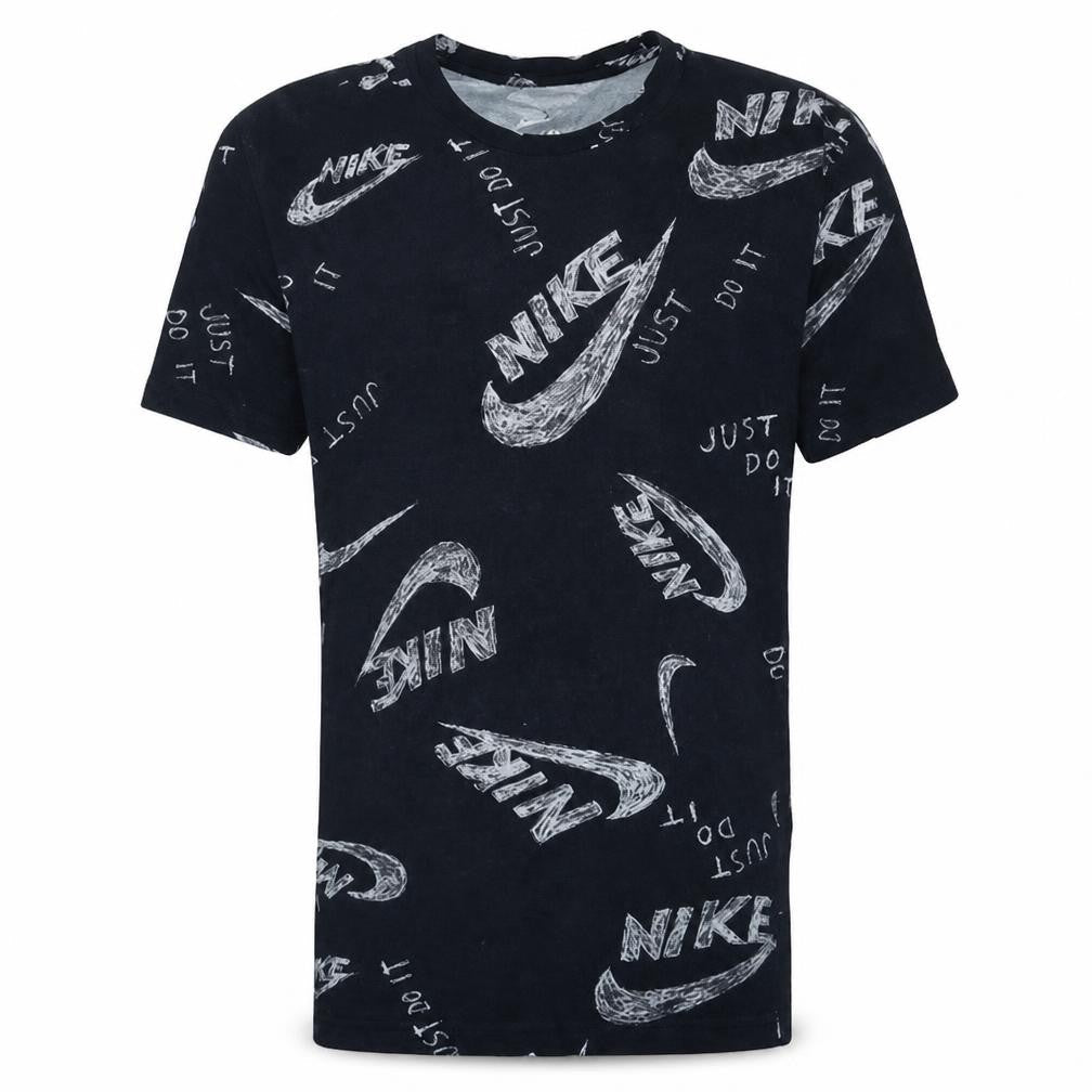 Nike Men's Black XS Graphic Print Crew Neck Cotton T-Shirt