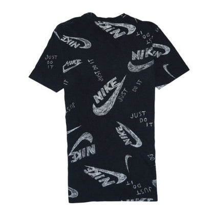 Nike Men's Black XS Graphic Print Crew Neck Cotton T-Shirt