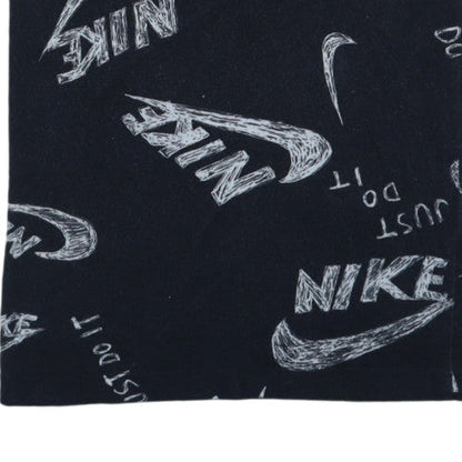 Nike Men's Black XS Graphic Print Crew Neck Cotton T-Shirt