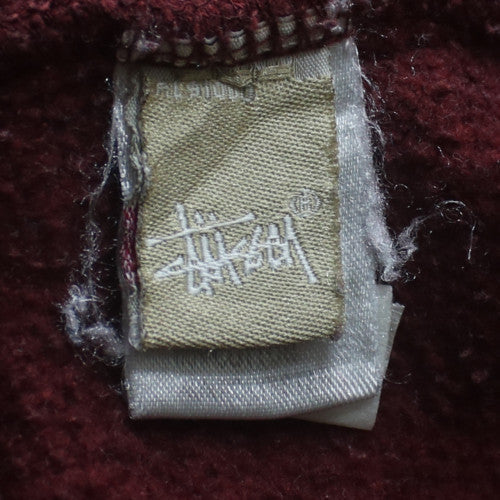 Stussy Men's Red XL Pullover Sweatshirt with City Logo Print