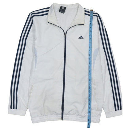 Adidas Men's White Track Jacket Size 44 Regular Fit Full Zip