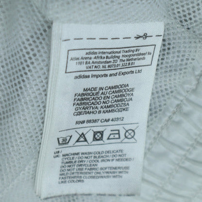 Adidas Men's White Track Jacket Size 44 Regular Fit Full Zip