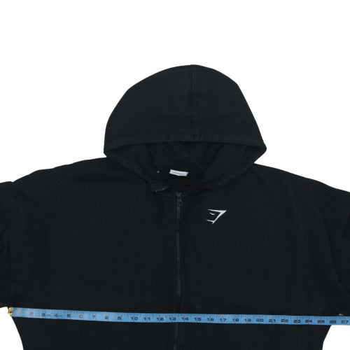 Gymshark Men's Black Full Zip Hoodie Size L Regular Fit