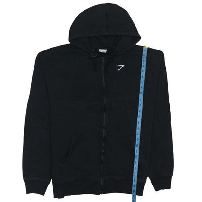 Gymshark Men's Black Full Zip Hoodie Size L Regular Fit