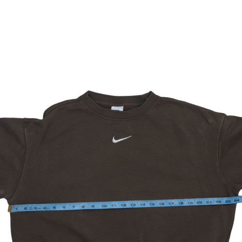 Nike Womens Brown Sweatshirt XS Crew Neck Cotton Blend Pullover