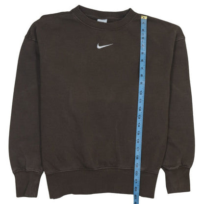 Nike Womens Brown Sweatshirt XS Crew Neck Cotton Blend Pullover