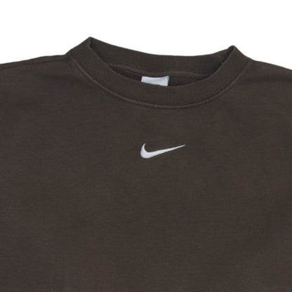 Nike Womens Brown Sweatshirt XS Crew Neck Cotton Blend Pullover