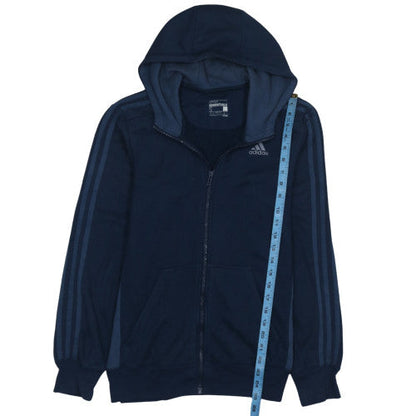 Adidas Men's Blue Full Zip Hooded Sweatshirt Size S