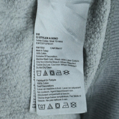 Timberland Men's Grey Pullover Hoodie L Logo Fleece Sweatshirt