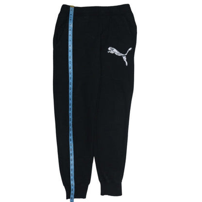 Puma Women's Black Jogger Sweatpants S Fleece Comfort Trousers
