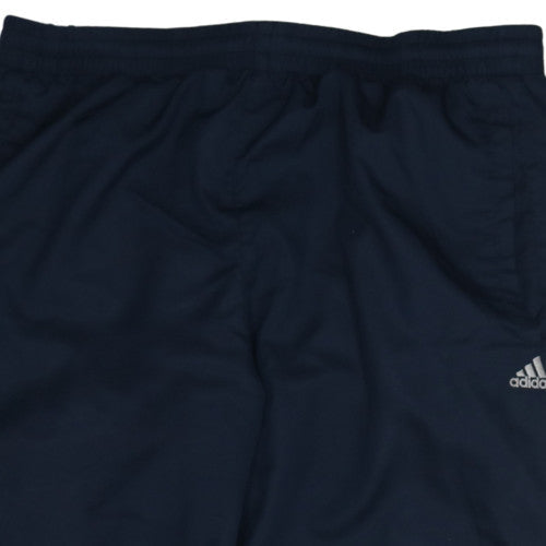 Adidas Men's Blue Track Pants M Regular Fit Activewear Trousers