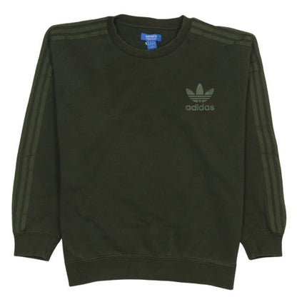 Adidas Mens Green L Crew Neck Pullover Sweatshirt