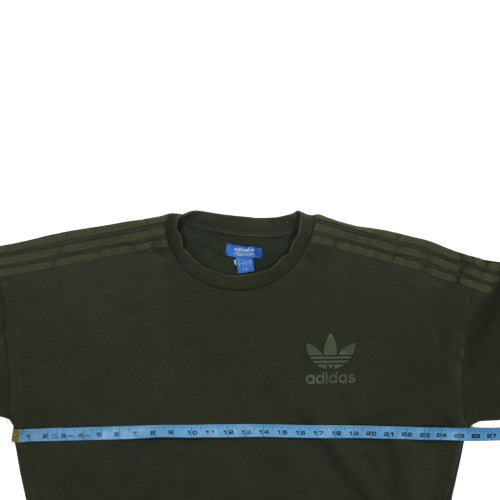Adidas Mens Green L Crew Neck Pullover Sweatshirt