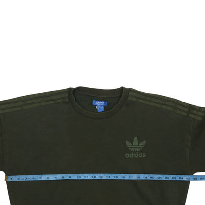Adidas Mens Green L Crew Neck Pullover Sweatshirt