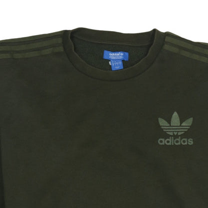 Adidas Mens Green L Crew Neck Pullover Sweatshirt