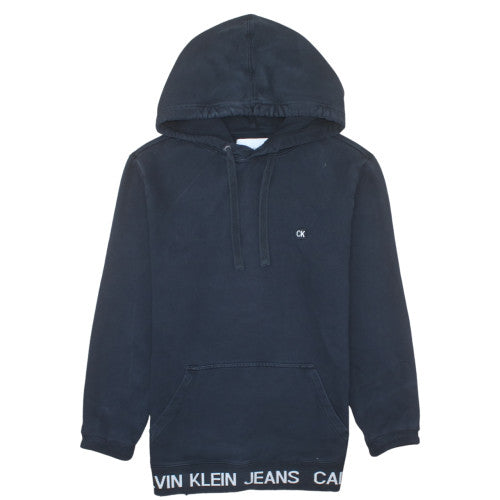 Calvin Klein Jeans Womens Black Cotton Pullover Hoodie M