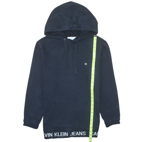 Calvin Klein Jeans Womens Black Cotton Pullover Hoodie M