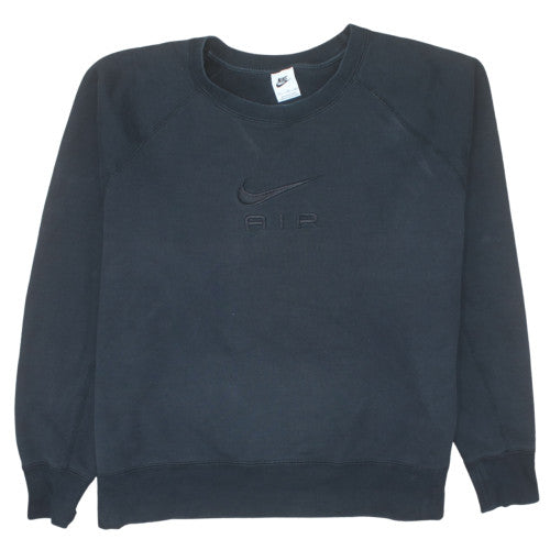 Nike Women Black XXL Pullover Sweatshirt Crew Neck Embroidered Logo