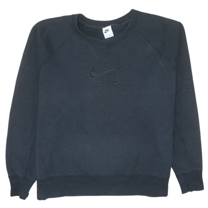Nike Women Black XXL Pullover Sweatshirt Crew Neck Embroidered Logo