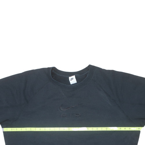 Nike Women Black XXL Pullover Sweatshirt Crew Neck Embroidered Logo