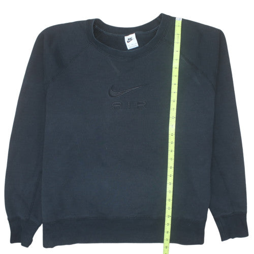 Nike Women Black XXL Pullover Sweatshirt Crew Neck Embroidered Logo