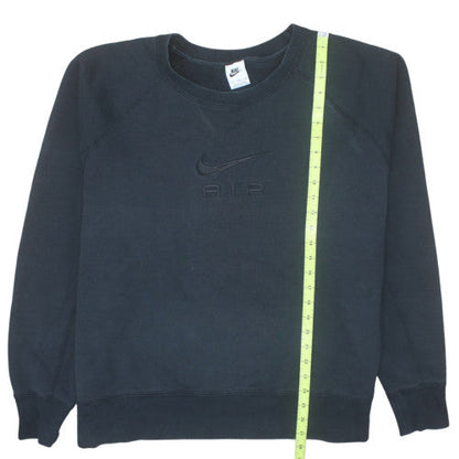 Nike Women Black XXL Pullover Sweatshirt Crew Neck Embroidered Logo