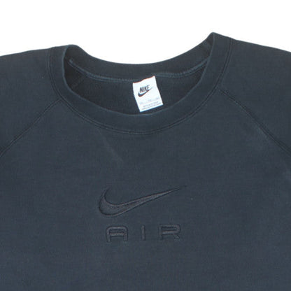 Nike Women Black XXL Pullover Sweatshirt Crew Neck Embroidered Logo