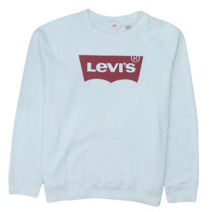 Levi's Women's White Logo Pullover Sweatshirt Size L