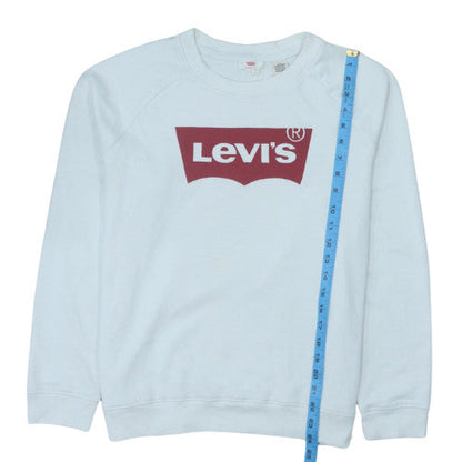 Levi's Women's White Logo Pullover Sweatshirt Size L
