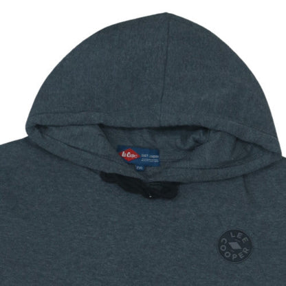 Lee Cooper Men's Grey 2XL Pullover Hoodie with Logo