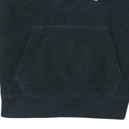 GAP Boys Black Hooded Pullover Sweatshirt 12-13 Years Fleece Logo