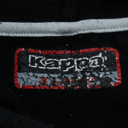 Kappa Men's Black XL Pullover Hoodie with Logo Graphic
