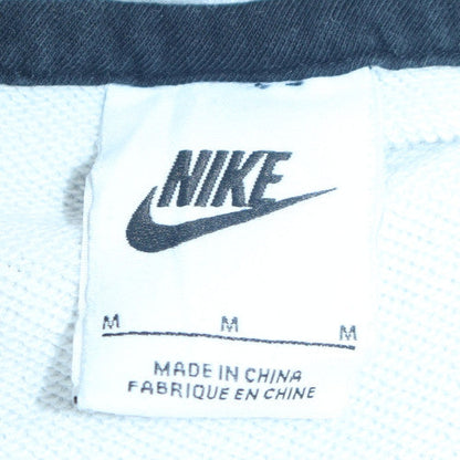 Nike Women White Pullover Hoodie M Cotton Blend Logo Sportswear