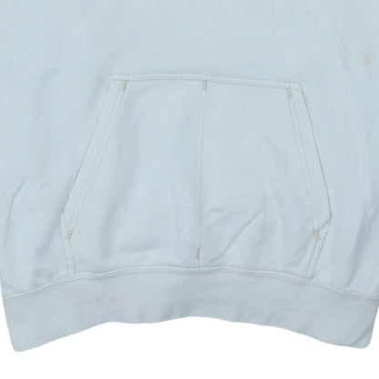 Nike Women White Pullover Hoodie M Cotton Blend Logo Sportswear
