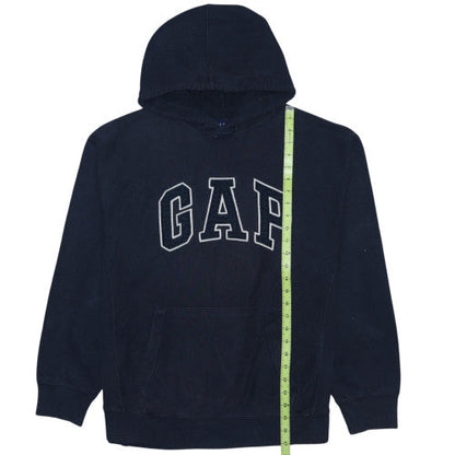 GAP Men’s Navy Blue Pullover Hoodie Small Logo Fleece Sweatshirt