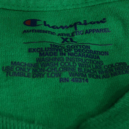 Champion Men's Green University of Notre Dame Crew Neck T-Shirt XL