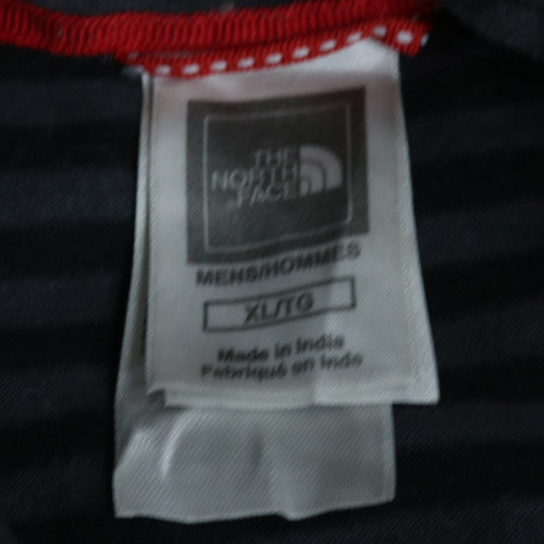 The North Face Men's Blue Striped Cotton Polo Shirt XL
