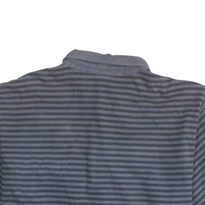 The North Face Men's Blue Striped Cotton Polo Shirt XL