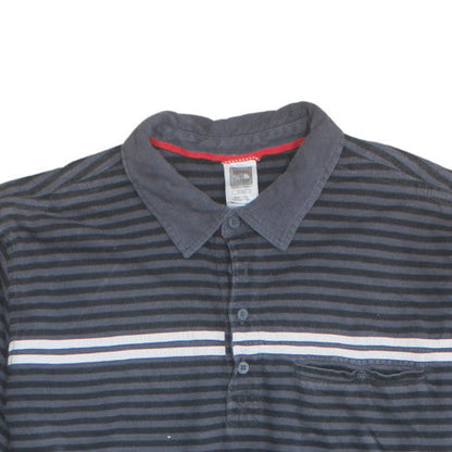 The North Face Men's Blue Striped Cotton Polo Shirt XL