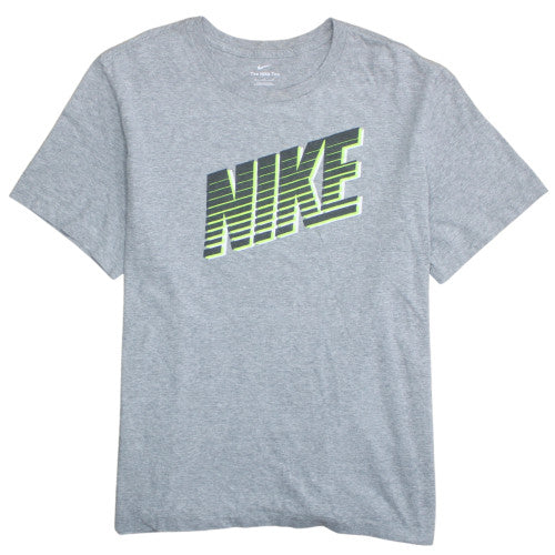 Nike Men's Grey Graphic Logo Crew Neck T-Shirt XL