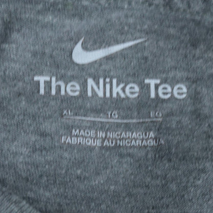 Nike Men's Grey Graphic Logo Crew Neck T-Shirt XL