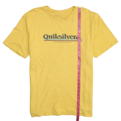 Quiksilver Men's Yellow XL Regular Fit Cotton Graphic T-Shirt
