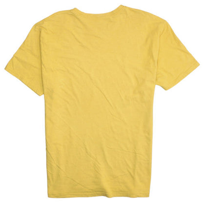 Quiksilver Men's Yellow XL Regular Fit Cotton Graphic T-Shirt