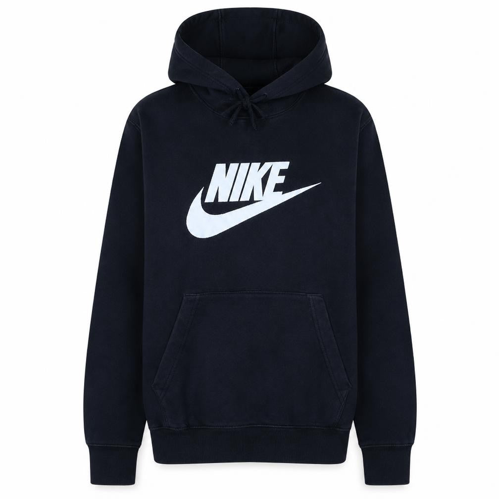 Nike Womens Black Medium Pullover Hoodie with Logo Print