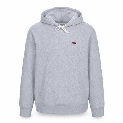 Levi's Men's Grey Pullover Hoodie M Regular Fit Logo Fleece