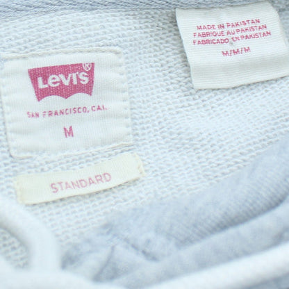Levi's Men's Grey Pullover Hoodie M Regular Fit Logo Fleece