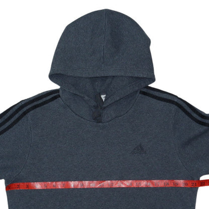Adidas Men's Blue Pullover Hoodie Size M Fleece Sportswear