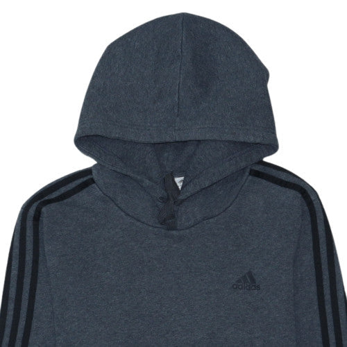 Adidas Men's Blue Pullover Hoodie Size M Fleece Sportswear