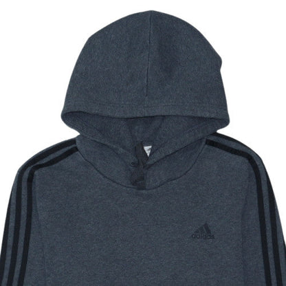 Adidas Men's Blue Pullover Hoodie Size M Fleece Sportswear